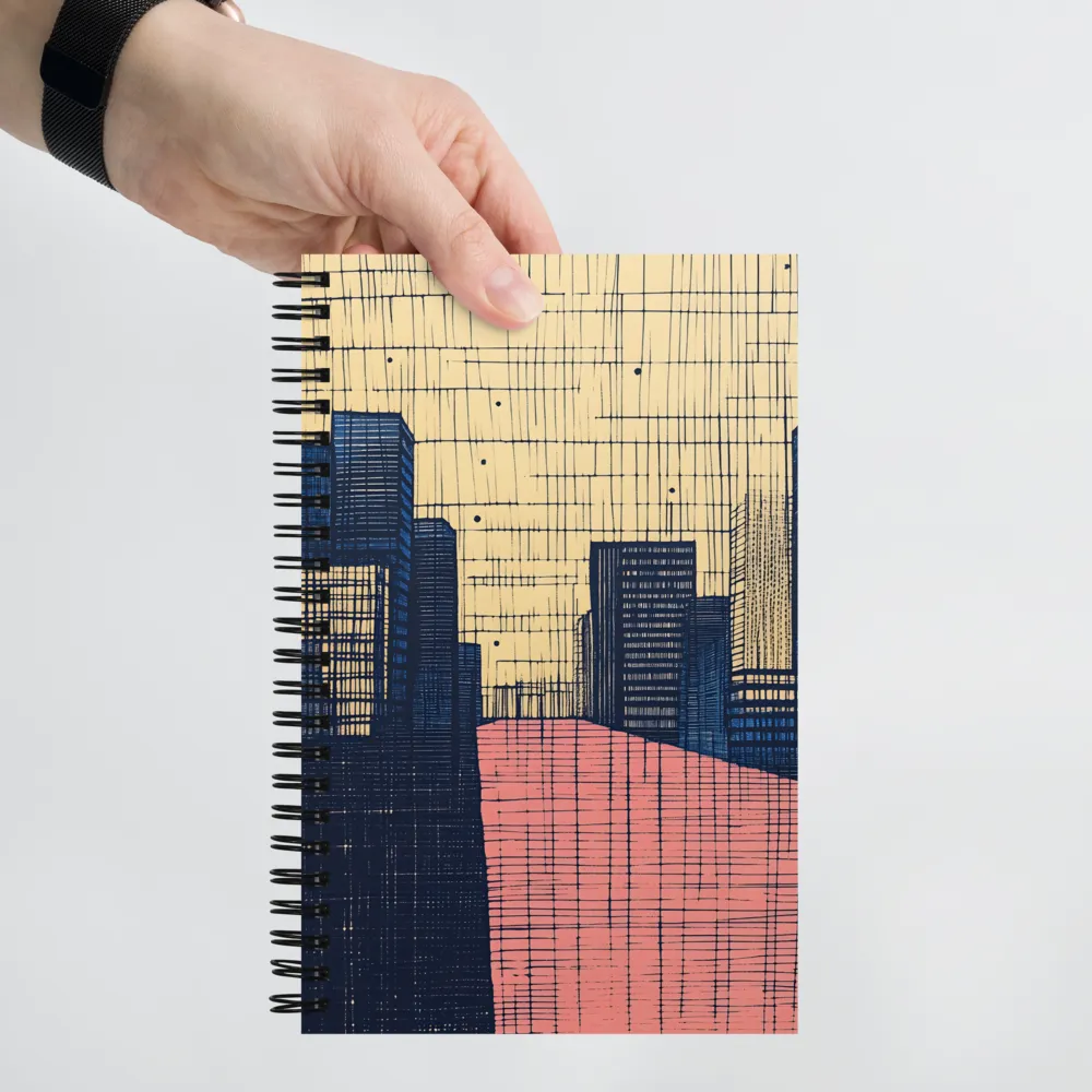 Urban Echoes: A Minimalist Cityscape | Spiral Notebook