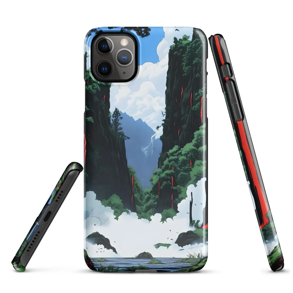 Ethereal Cascade: A Journey Through Verdant Realms | Phone Case |  11 Pro Max | Snap Case | Glossy