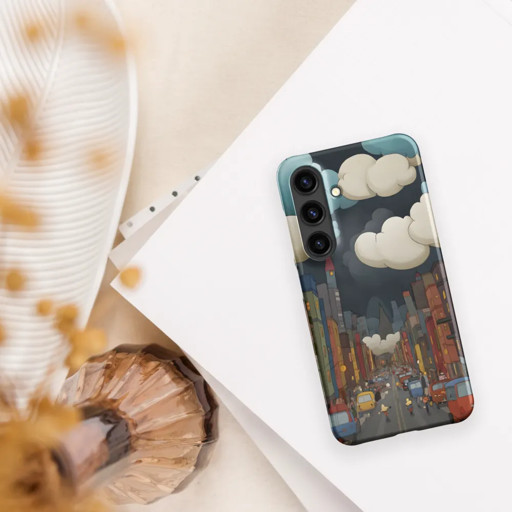 Urban Symphony: A City Awakens at Dusk | Phone Case |  S24 | Snap Case | Matte