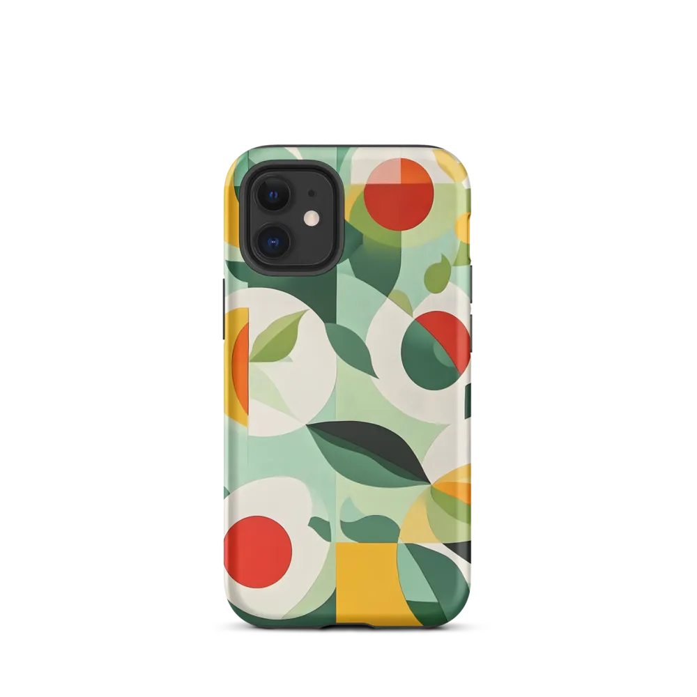 Harmony in Shapes: A Playful Abstract Design | Phone Case |  12 mini | Tough Case | Matte