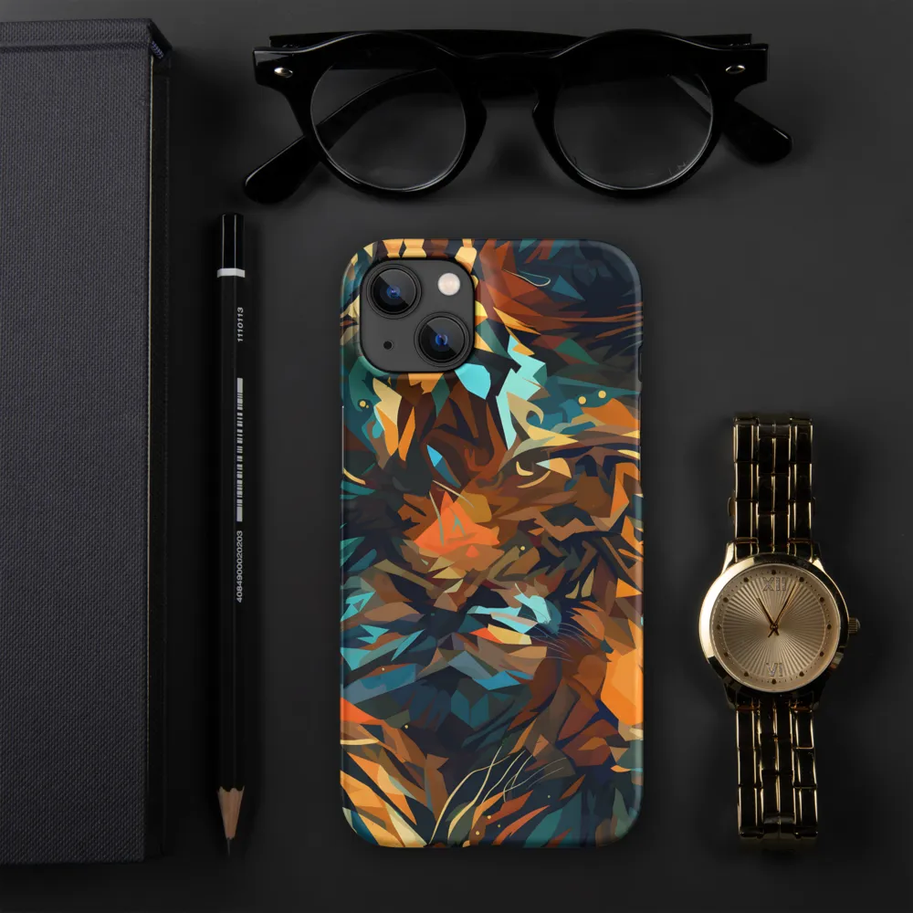 Wild Symphony: Abstract Tigers | Phone Case |  14 Plus | Snap Case | Matte