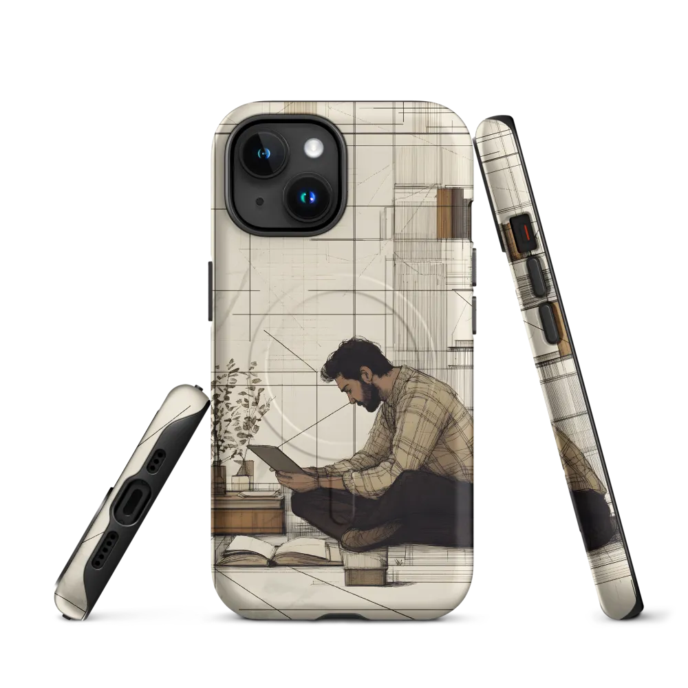 Quiet Reflections in Line | Phone Case |  15 | MagSafe® Tough Case | Matte