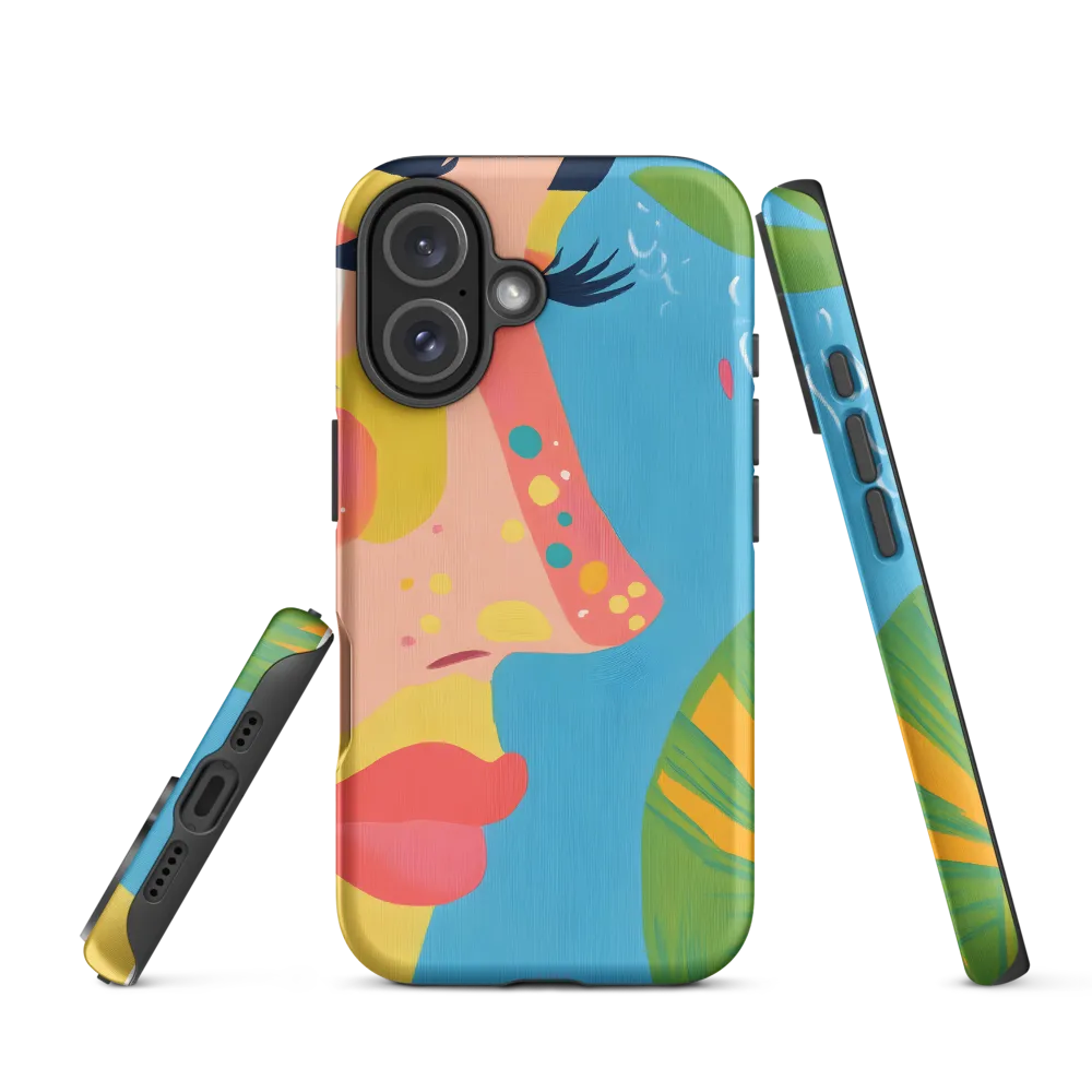 Whimsical Woman: A Modern Portrait | Phone Case