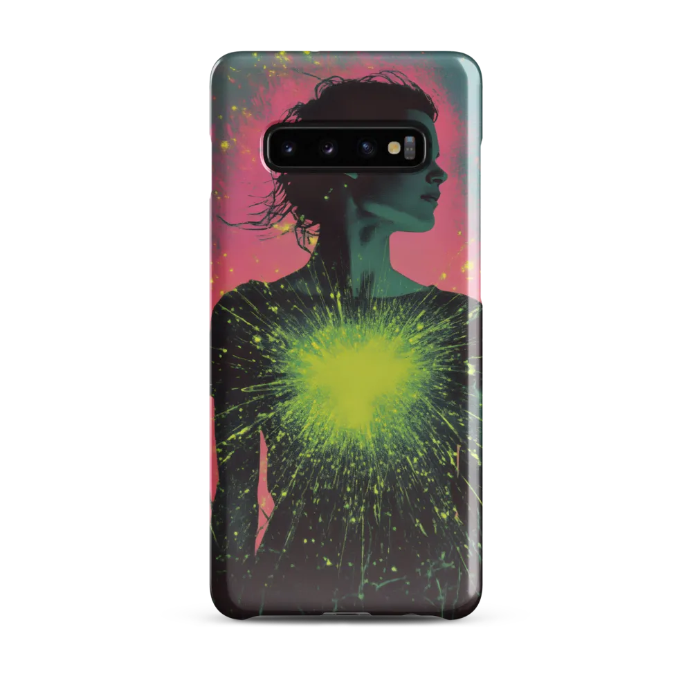 Cosmic Heart: A Surreal Portrait of Strength | Phone Case |  S10 Plus | Snap Case | Glossy