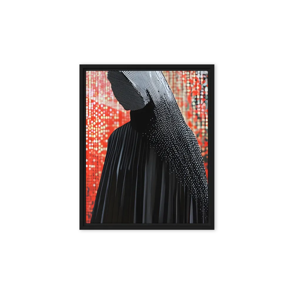 Veil of Modernity | Canvas with Black Frame | 8″×10″