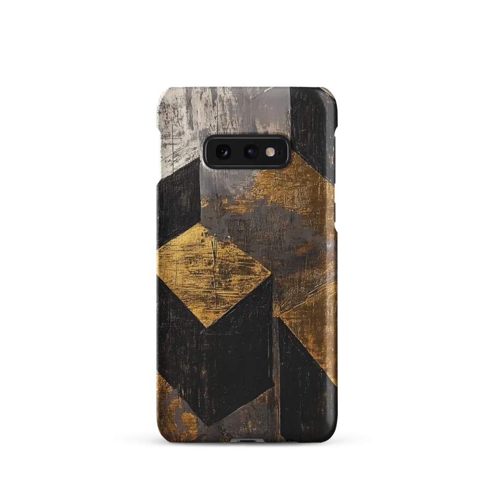 Geometric Harmony in Gold and Black | Phone Case |  S10e | Snap Case | Matte