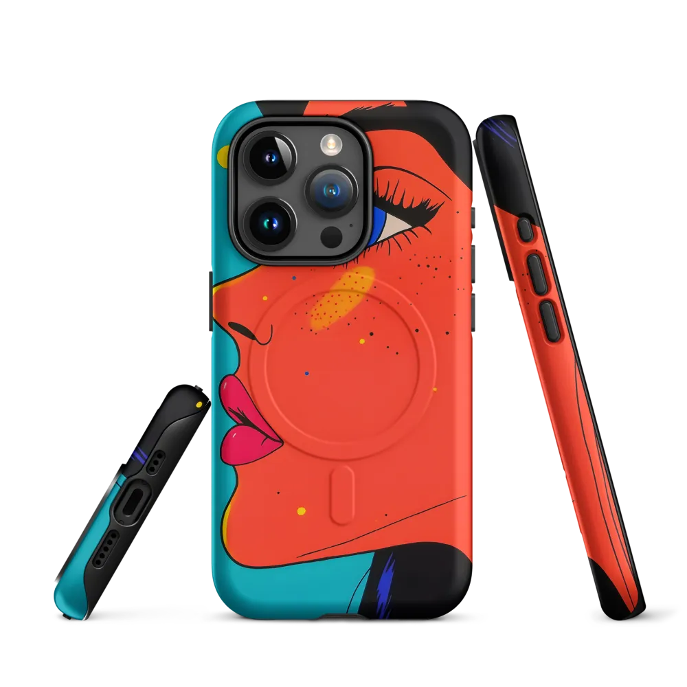 Vibrant Feminine Profile in Pop Art