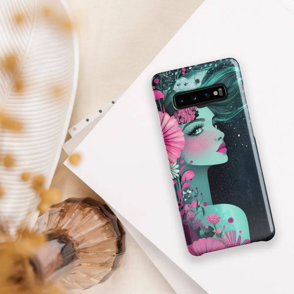 Floral Harmony: Portrait of Serenity | Phone Case |  S10 Plus | Snap Case | Glossy