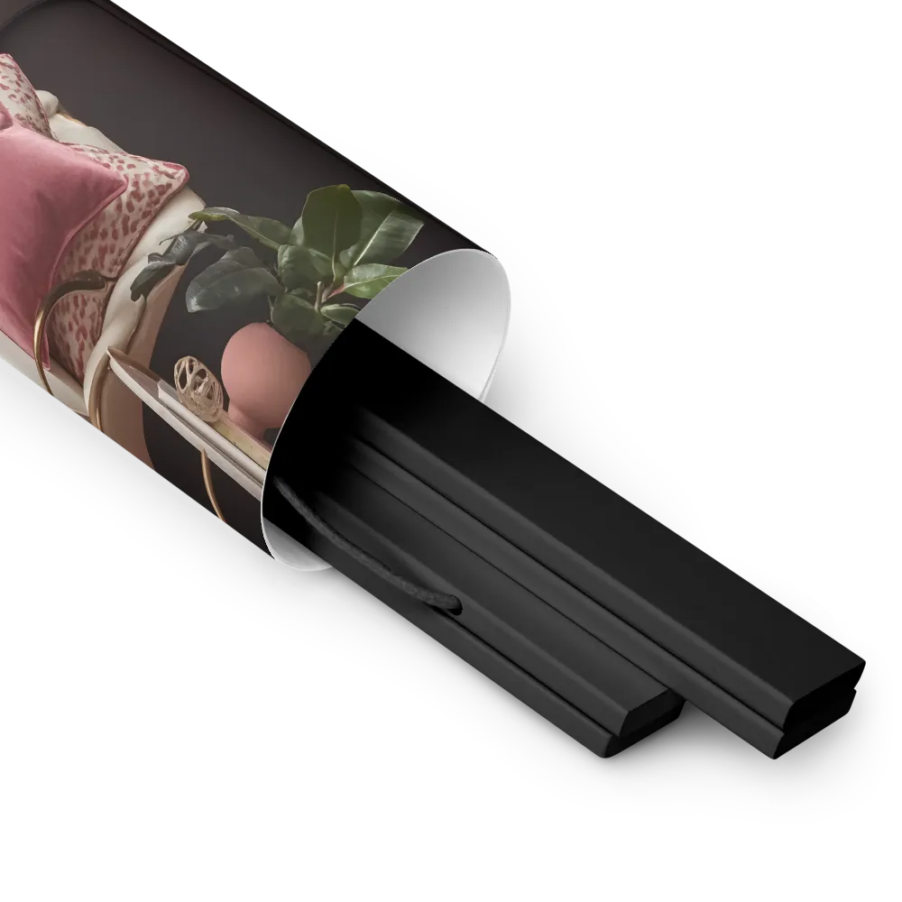 Elegance in Contrast: A Modern Interior Design | Poster With Black Wood Hanger | 10″×10″