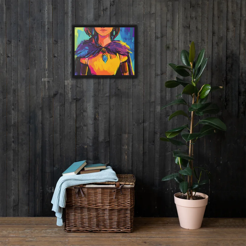 Guardian of Colors | Canvas with Black Frame | 16″×20″