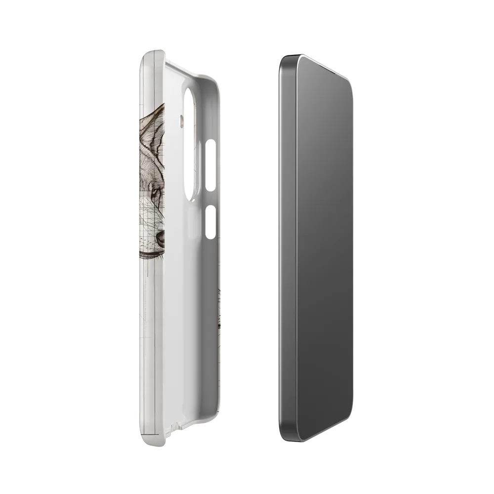Geometric Harmony: The Essence of Wolves | Phone Case |  S24 | Snap Case | Matte
