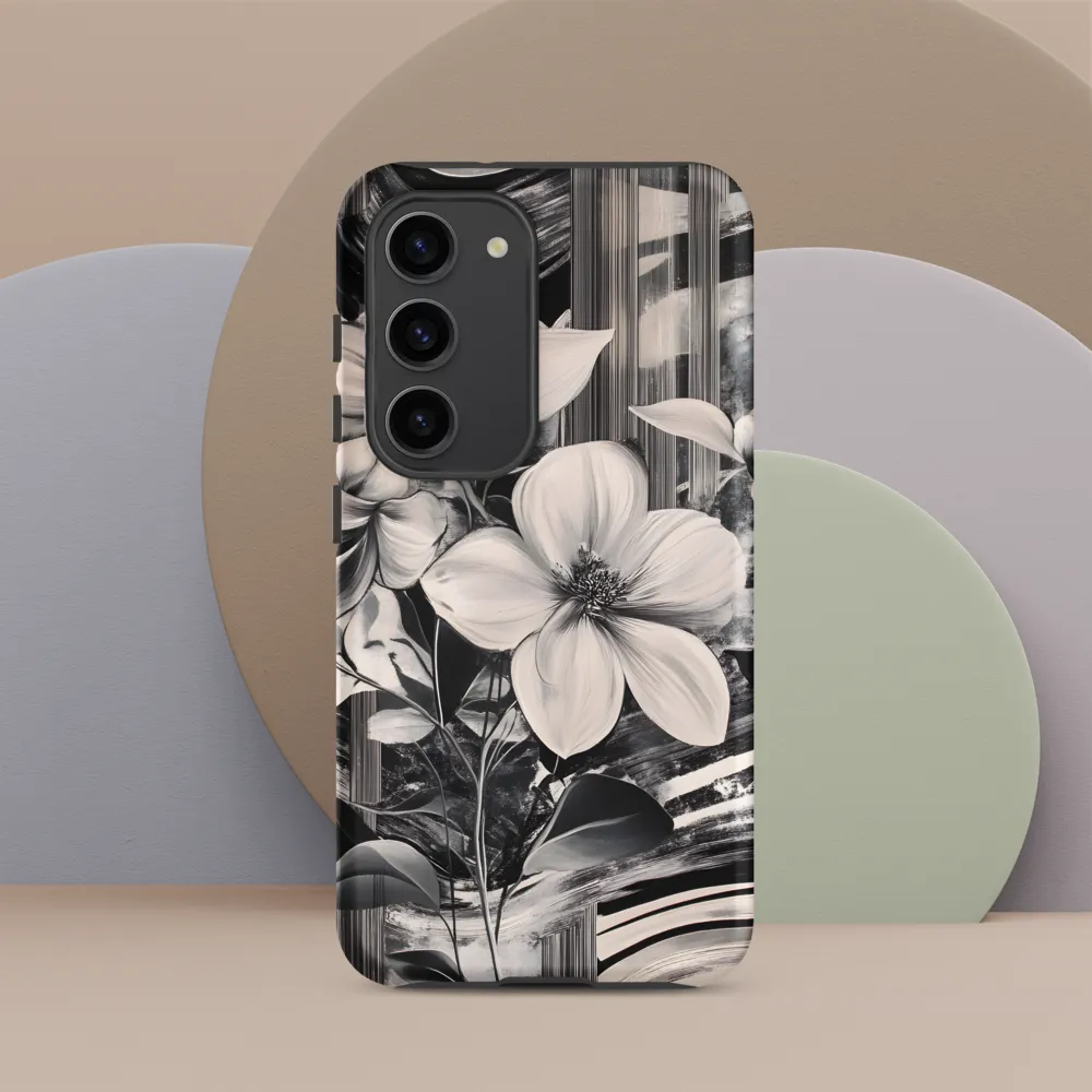 Ethereal Bloom: A Dance of Monochromes