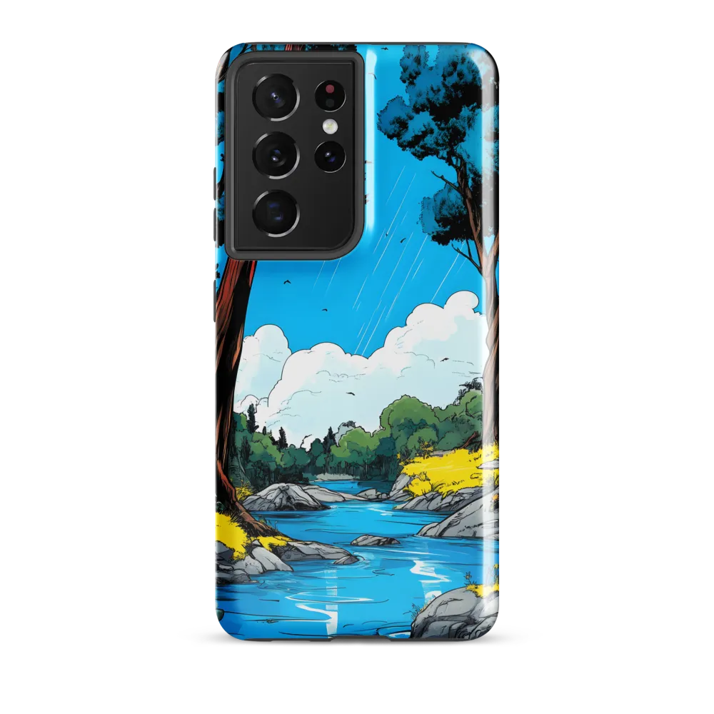 Tranquil River in a Comic Landscape