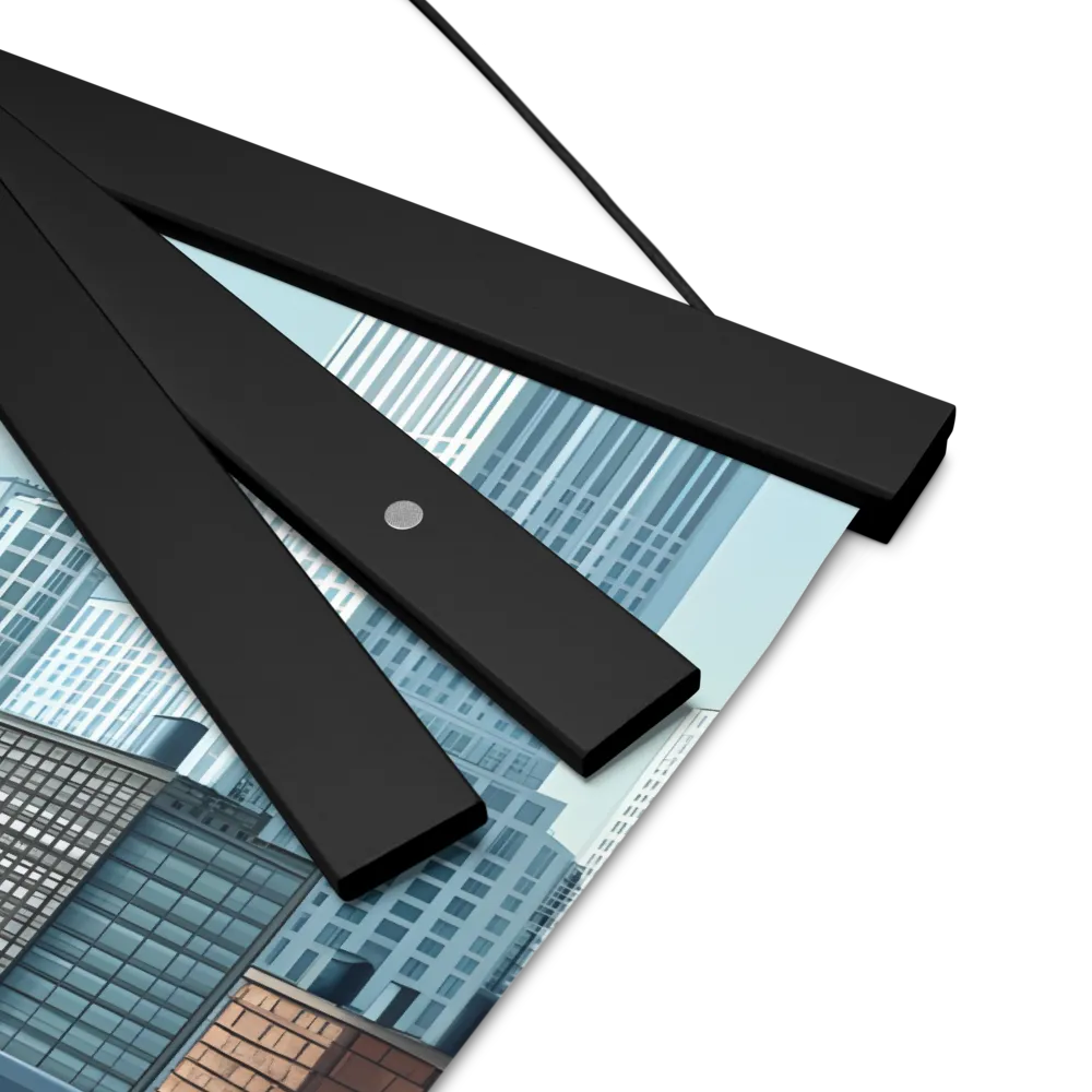 Urban Symphony | Poster With Black Wood Hanger | 16″×16″