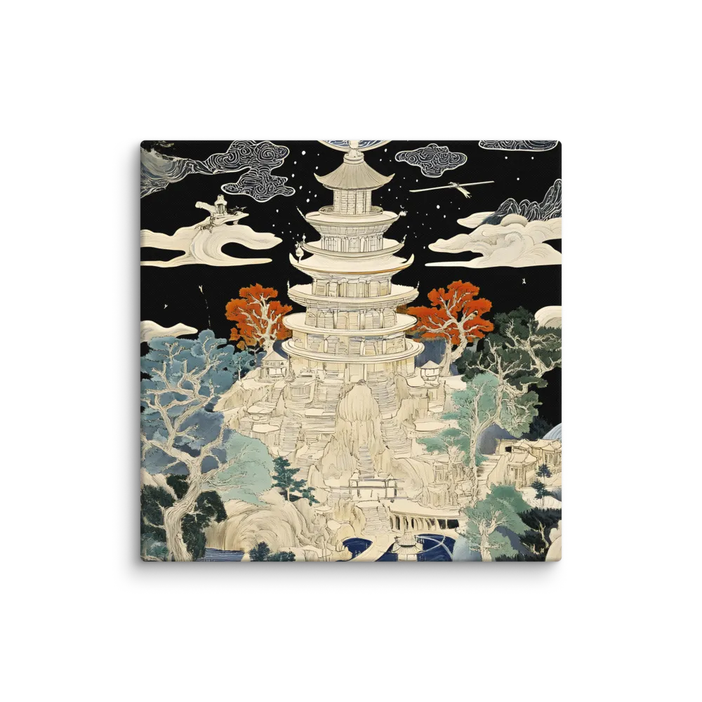 Whispers of the Pagoda | Canvas | 26″×26″