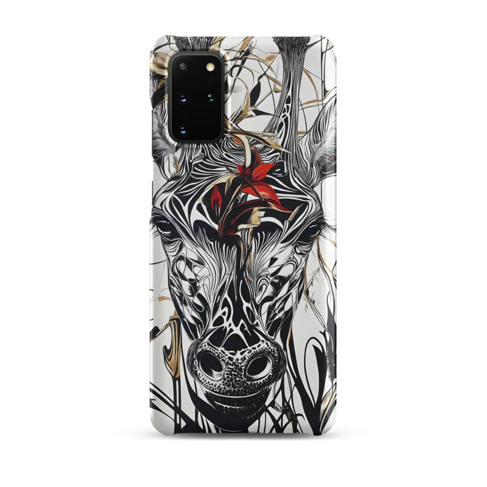 Floral Elegance: The Giraffe's Portrait
