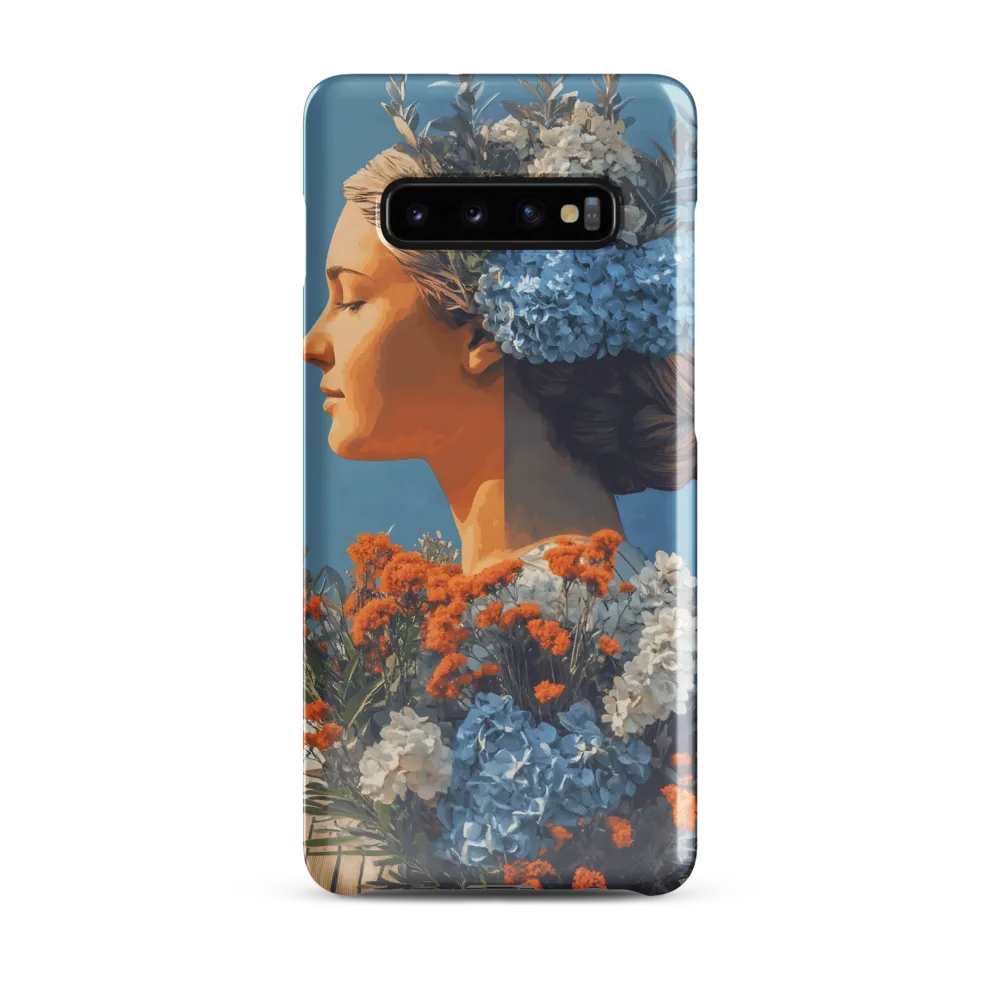 Floral Reverie: A Portrait of Serenity | Phone Case |  S10 Plus | Snap Case | Glossy