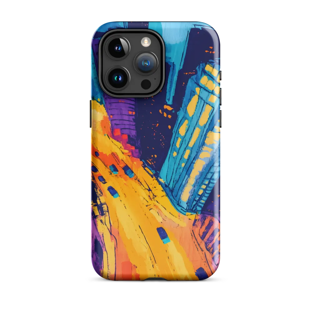 Electric City Nightscape | Phone Case |  15 Pro Max | Tough Case | Glossy