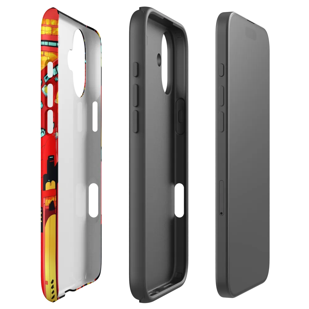 Neon Dreams: A Cyberpunk Cityscape | Phone Case |  16 Plus | Tough Case | Matte