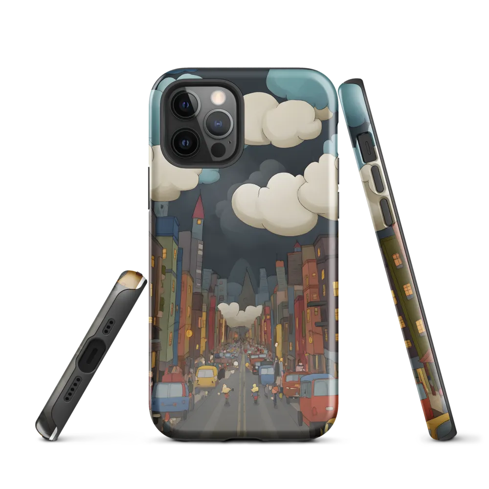 Urban Symphony: A City Awakens at Dusk | Phone Case |  12 Pro | Tough Case | Glossy