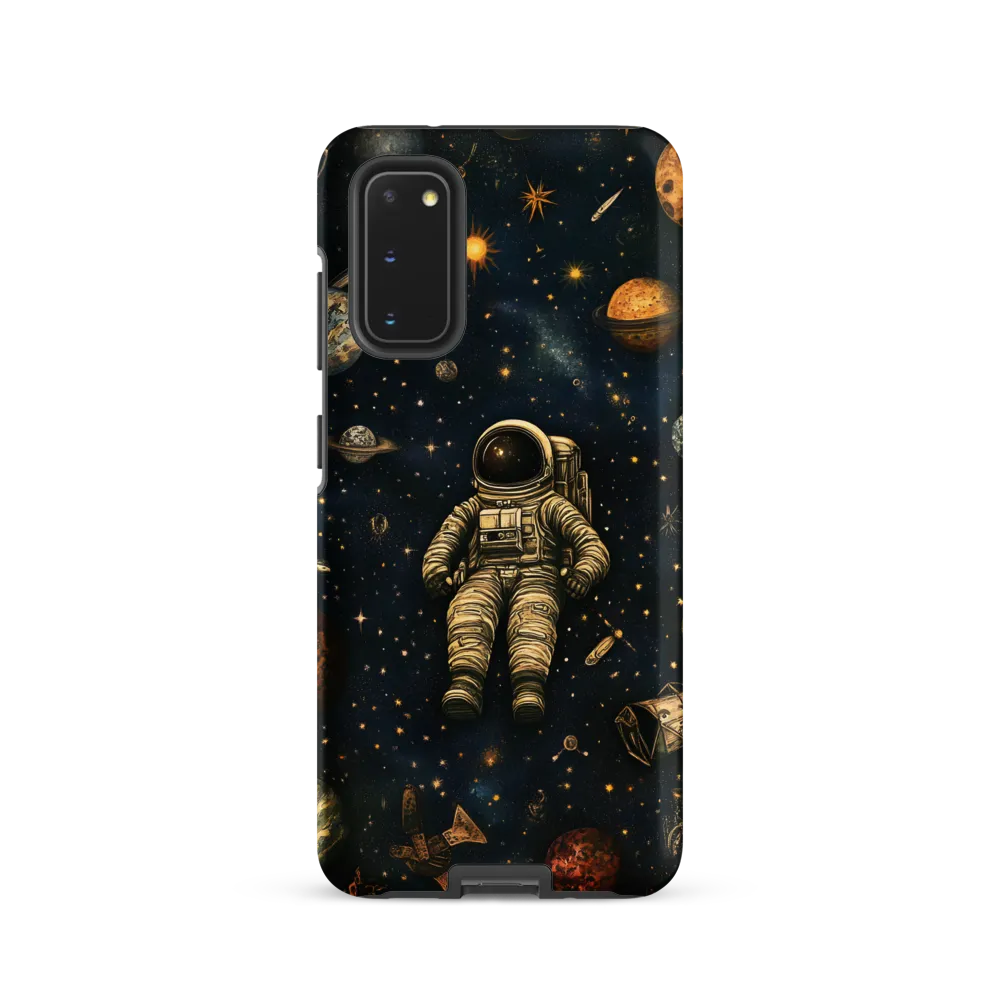 Cosmic Voyage: An Astronaut's Solitude | Phone Case |  S20 | Tough Case | Matte