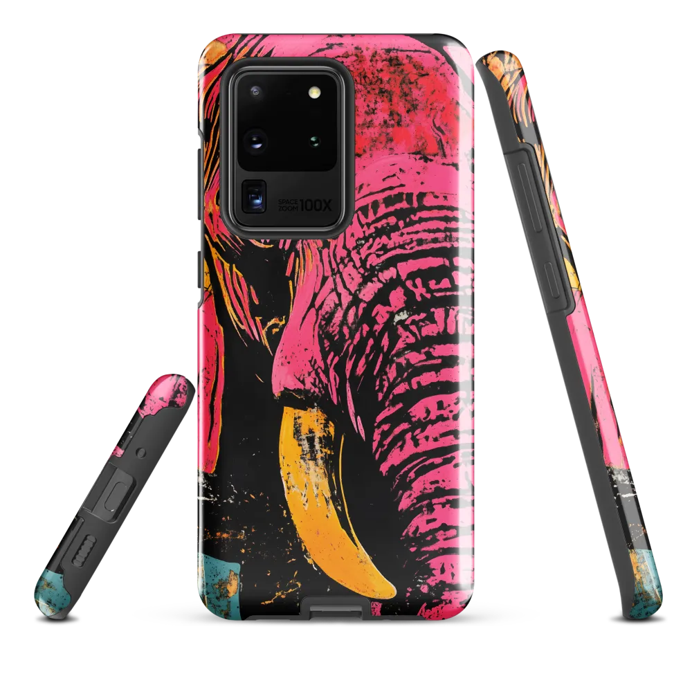 Bold Encounter: The Vibrant Elephant | Phone Case |  S20 Ultra | Tough Case | Glossy