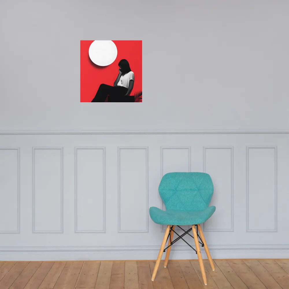 Contemplation in Red | Poster | 18″×18″