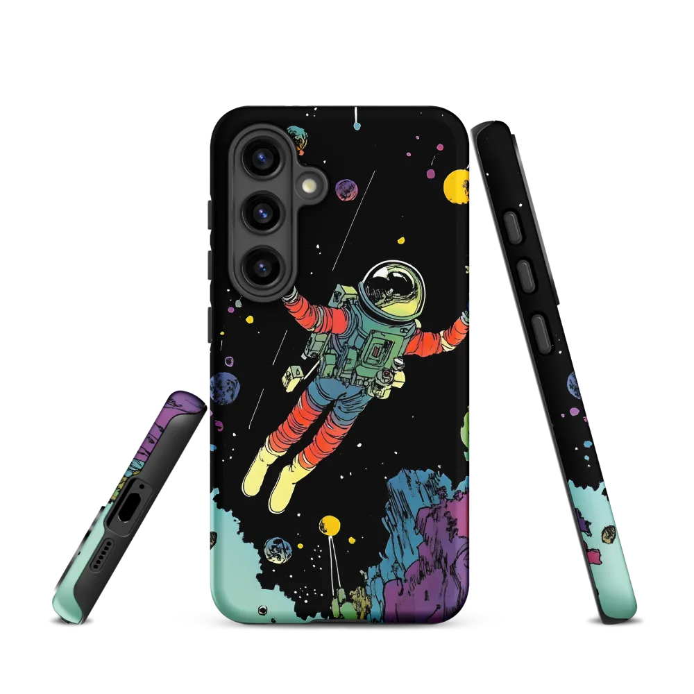 Celestial Voyage: The Astronaut's Journey | Phone Case |  S24 | Tough Case | Matte