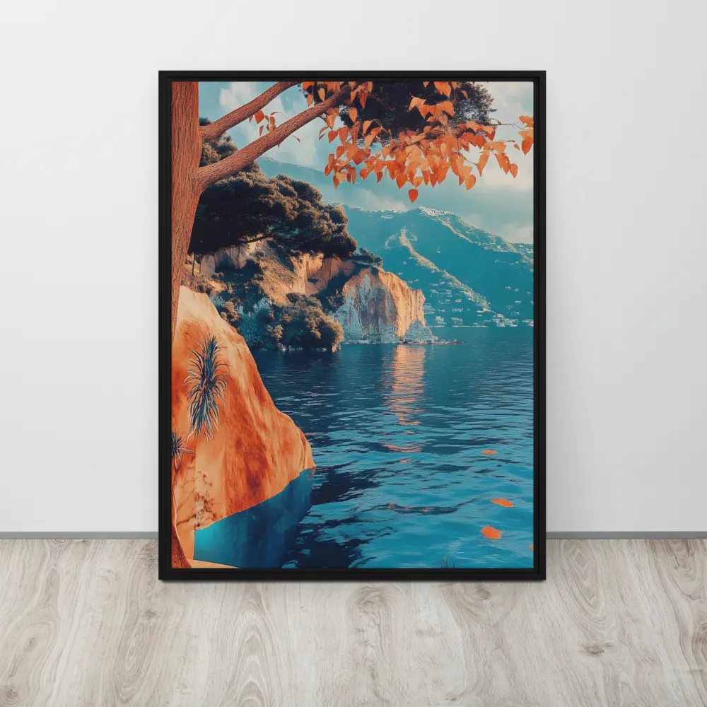 Elysian Waterscape | Canvas with Black Frame | 24″×32″
