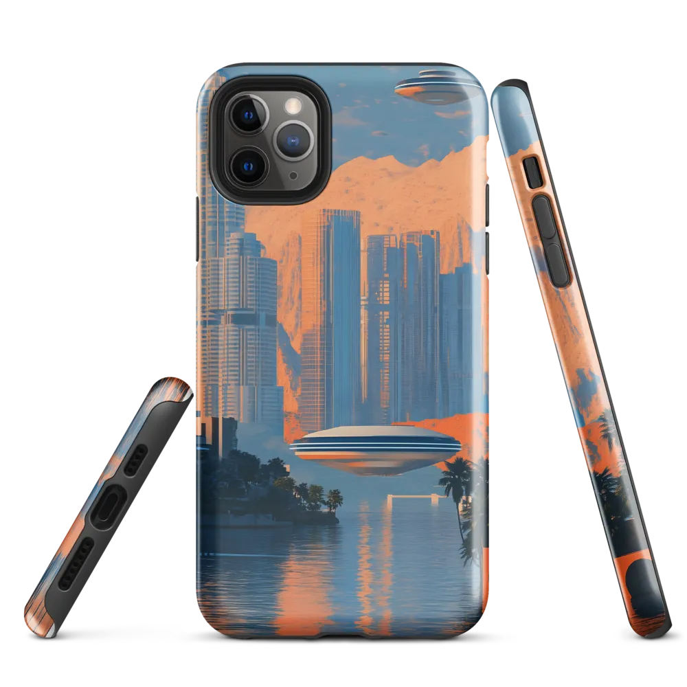 Futuristic Horizons: A Sci-Fi Cityscape | Phone Case |  11 Pro Max | Tough Case | Glossy