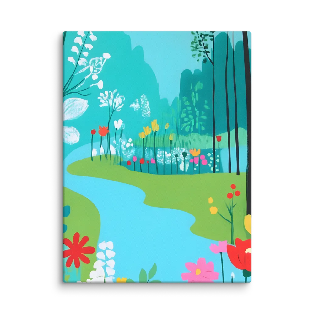 Whispers of Spring: A Colorful Retreat | Canvas | 18″×24″