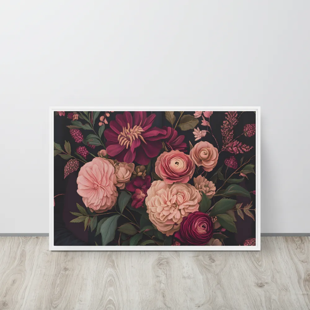 Botanical Elegance | Canvas with White Frame | 20″×30″