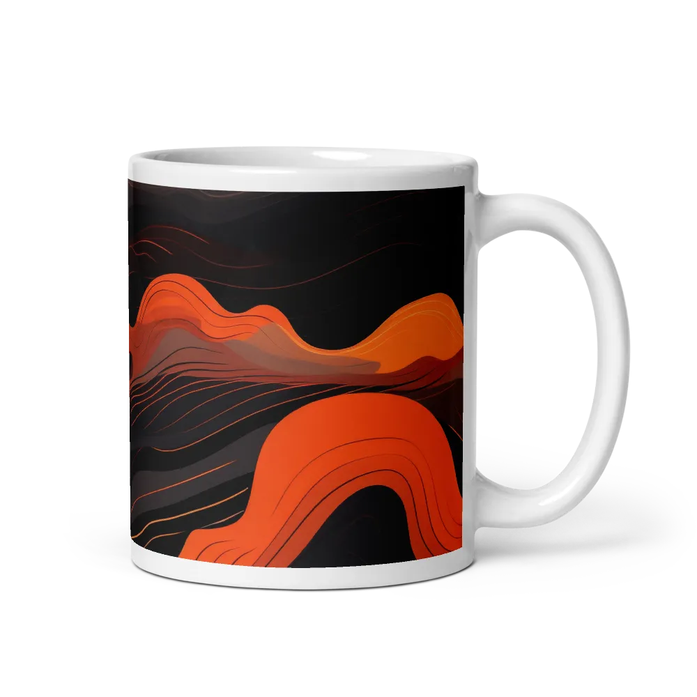 Dynamic Waves of Color | Mug with White inside | 11 oz