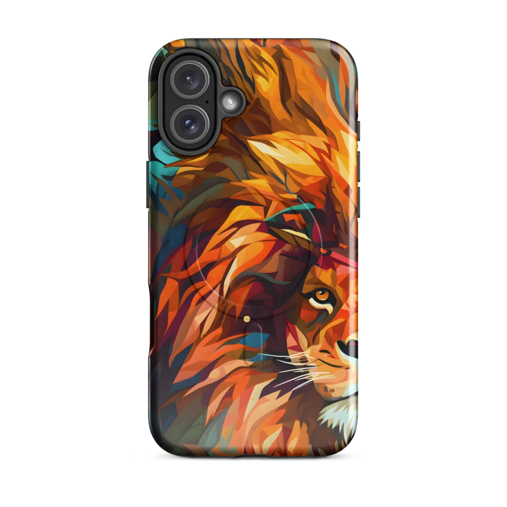 Majestic Gaze: The Polygonal Lion