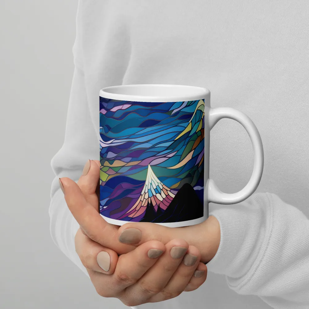 Twilight Peaks: An Abstract Mountain Landscape | Mugs | Multiple Sizes & Colors