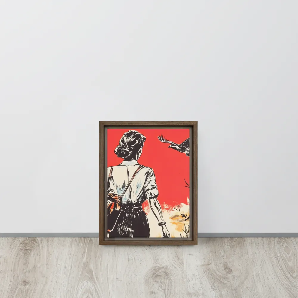 Journey Beyond the Horizon | Canvas with Brown Frame | 9″×12″