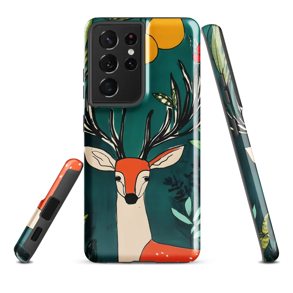 Nature's Embrace: The Majestic Deer | Phone Case |  S21 Ultra | Tough Case | Glossy
