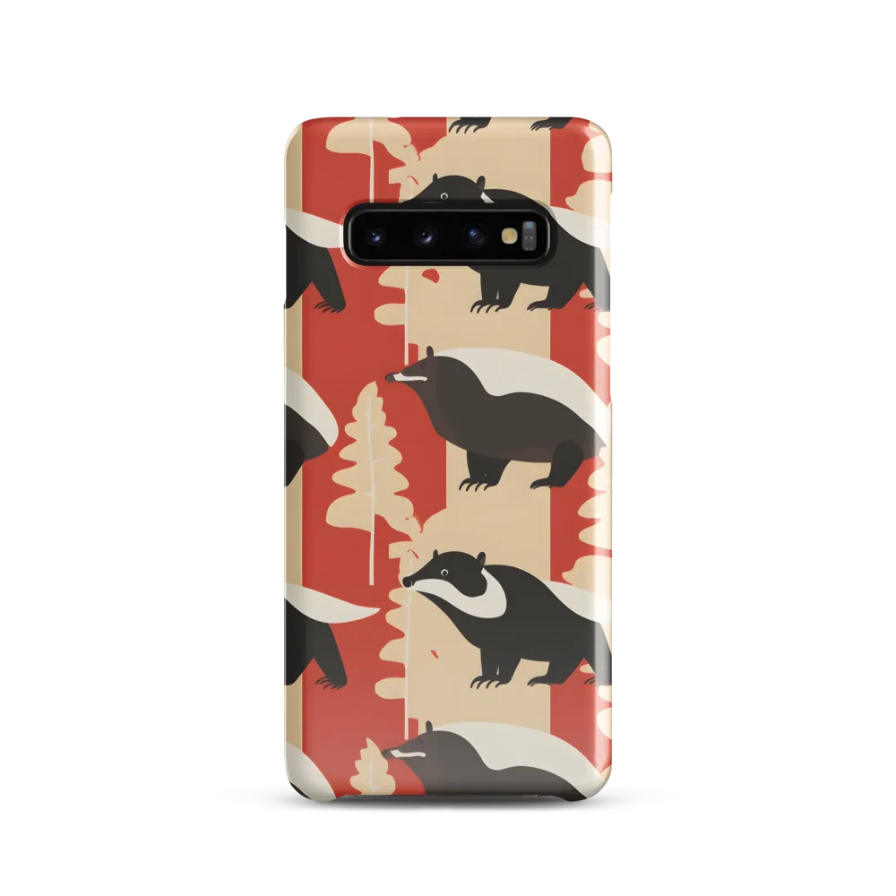 Wildlife Pattern: The Badger Tale | Phone Case |  S10 | Snap Case | Glossy