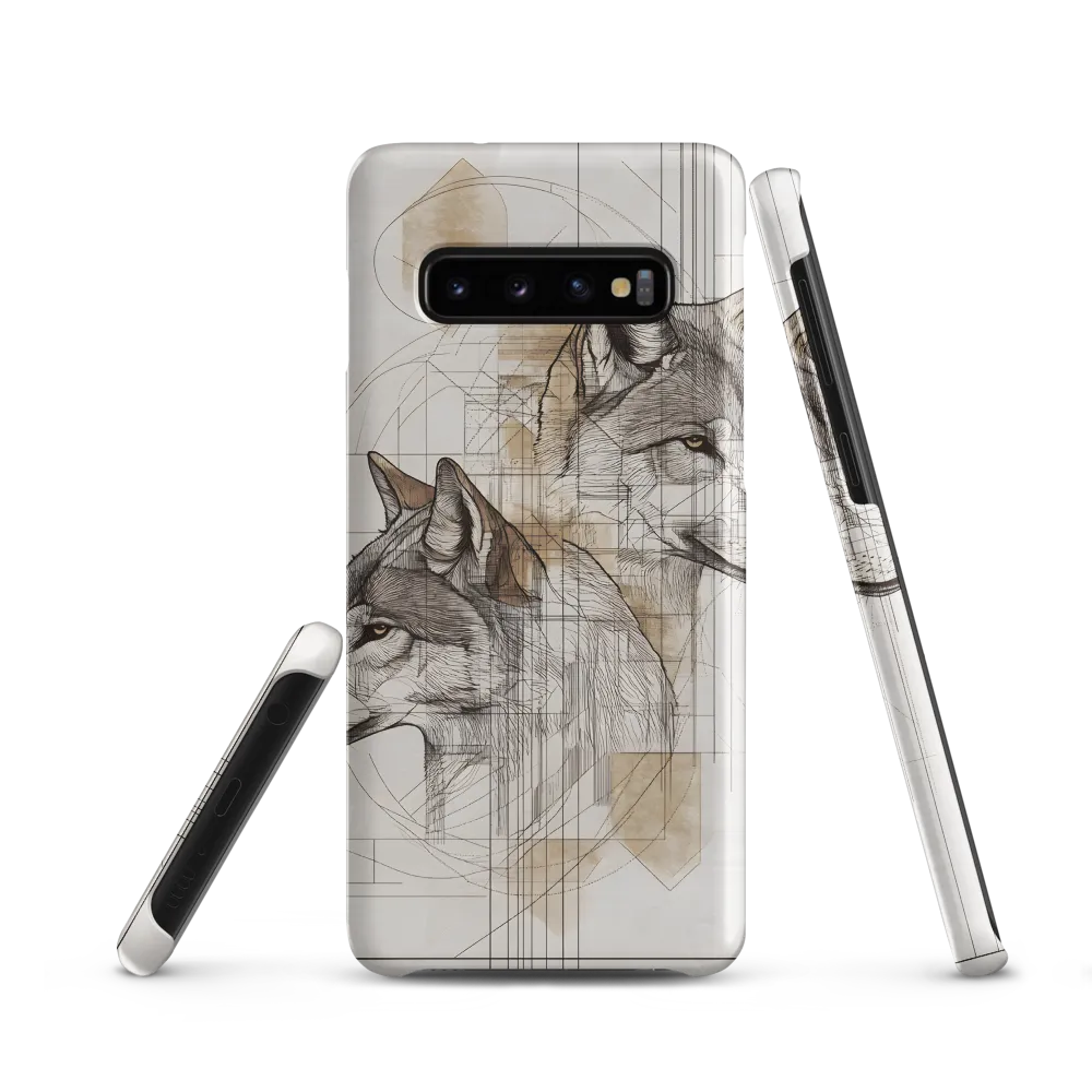 Geometric Harmony: The Essence of Wolves | Phone Case |  S10 | Snap Case | Matte