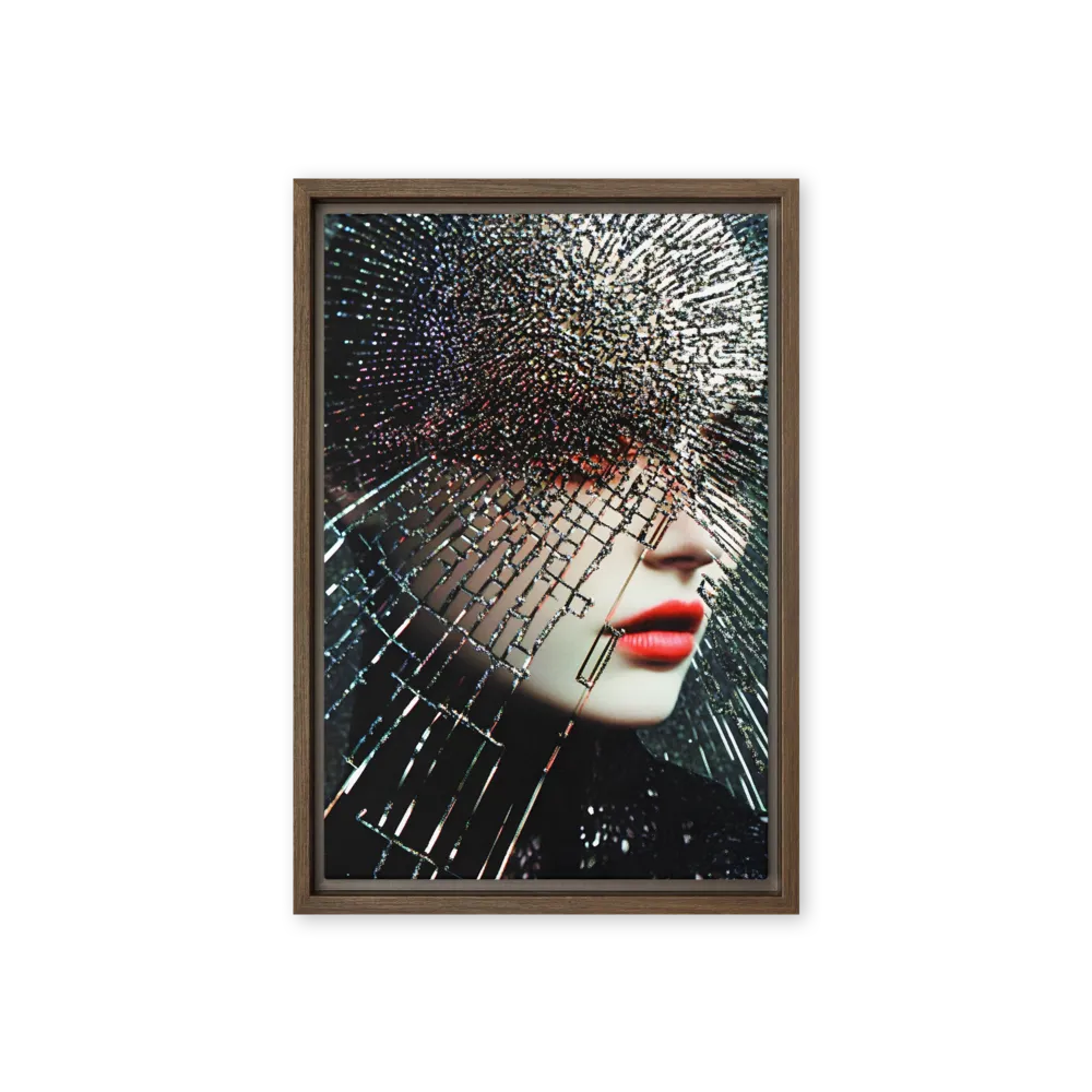 Fractured Identity | Canvas with Brown Frame | 12″×18″