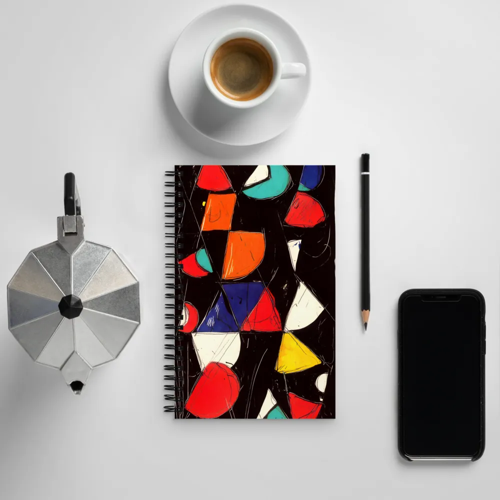 Vibrant Geometric Symphony | Spiral Notebook