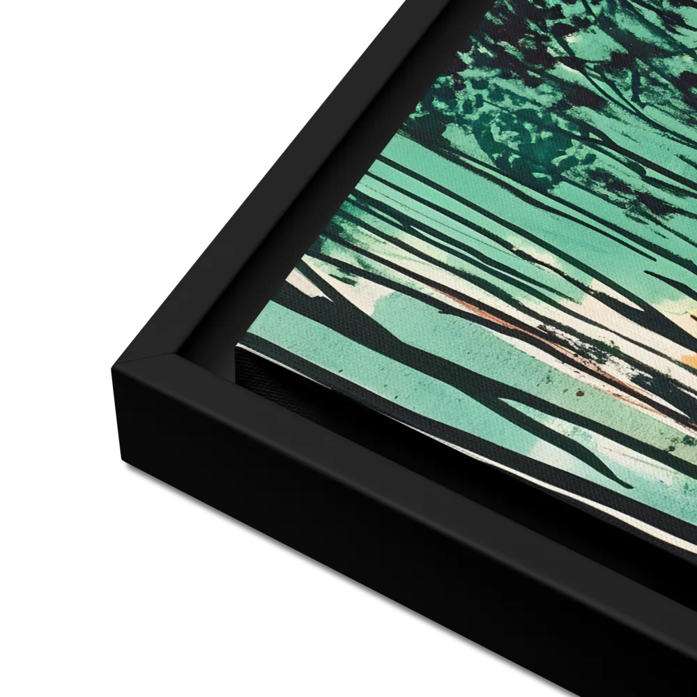 Winding Path Through the Forest | Canvas with Black Frame | 12″×16″