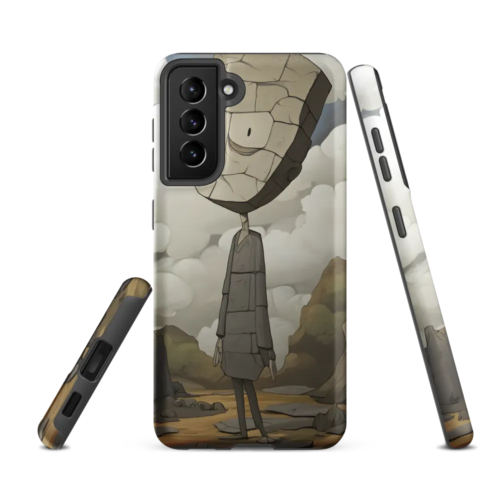 Whimsical Stone Figure in a Rocky Landscape | Phone Case |  S21 FE | Tough Case | Matte