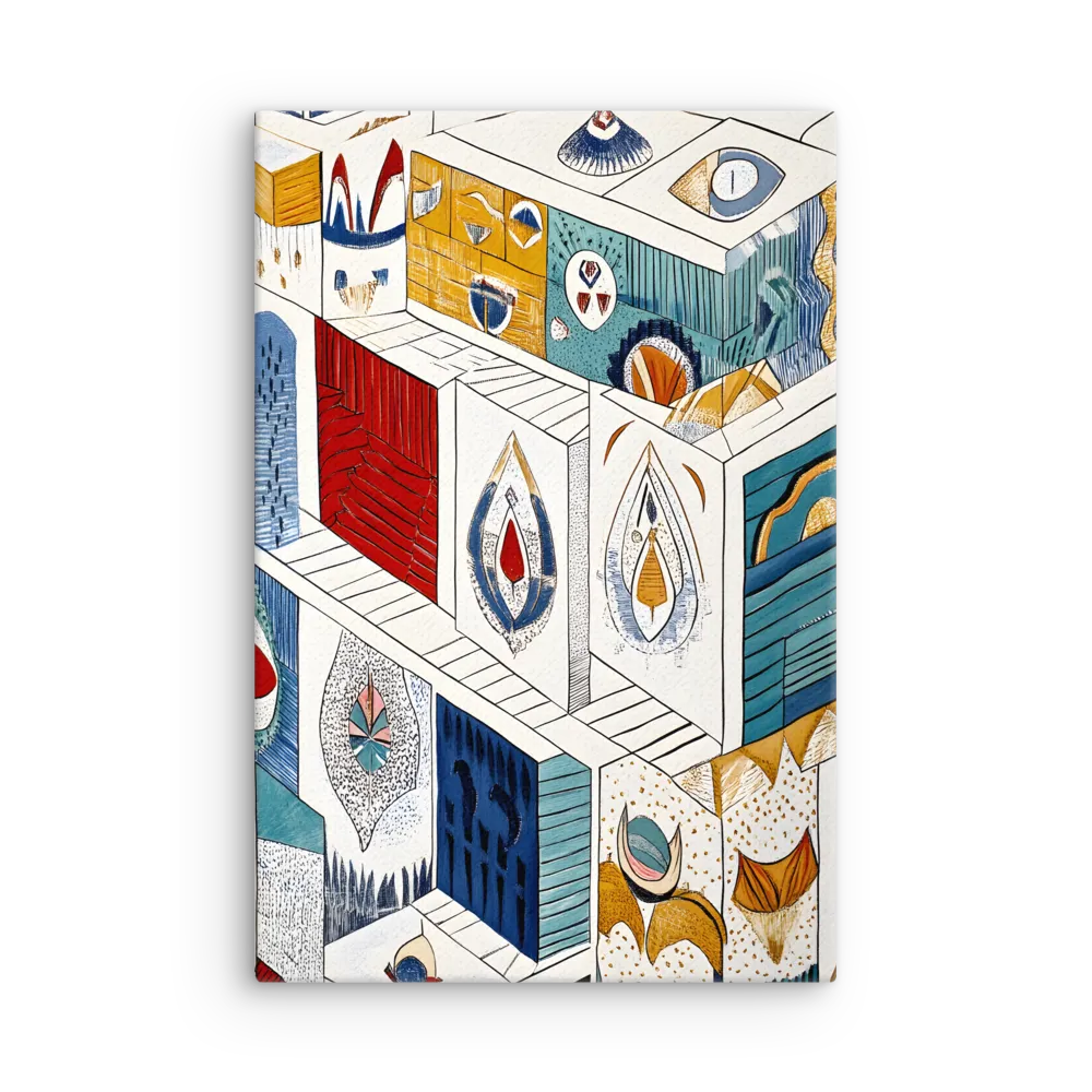 Symphony of Geometric Harmony | Thin Canvas | 12″×18″