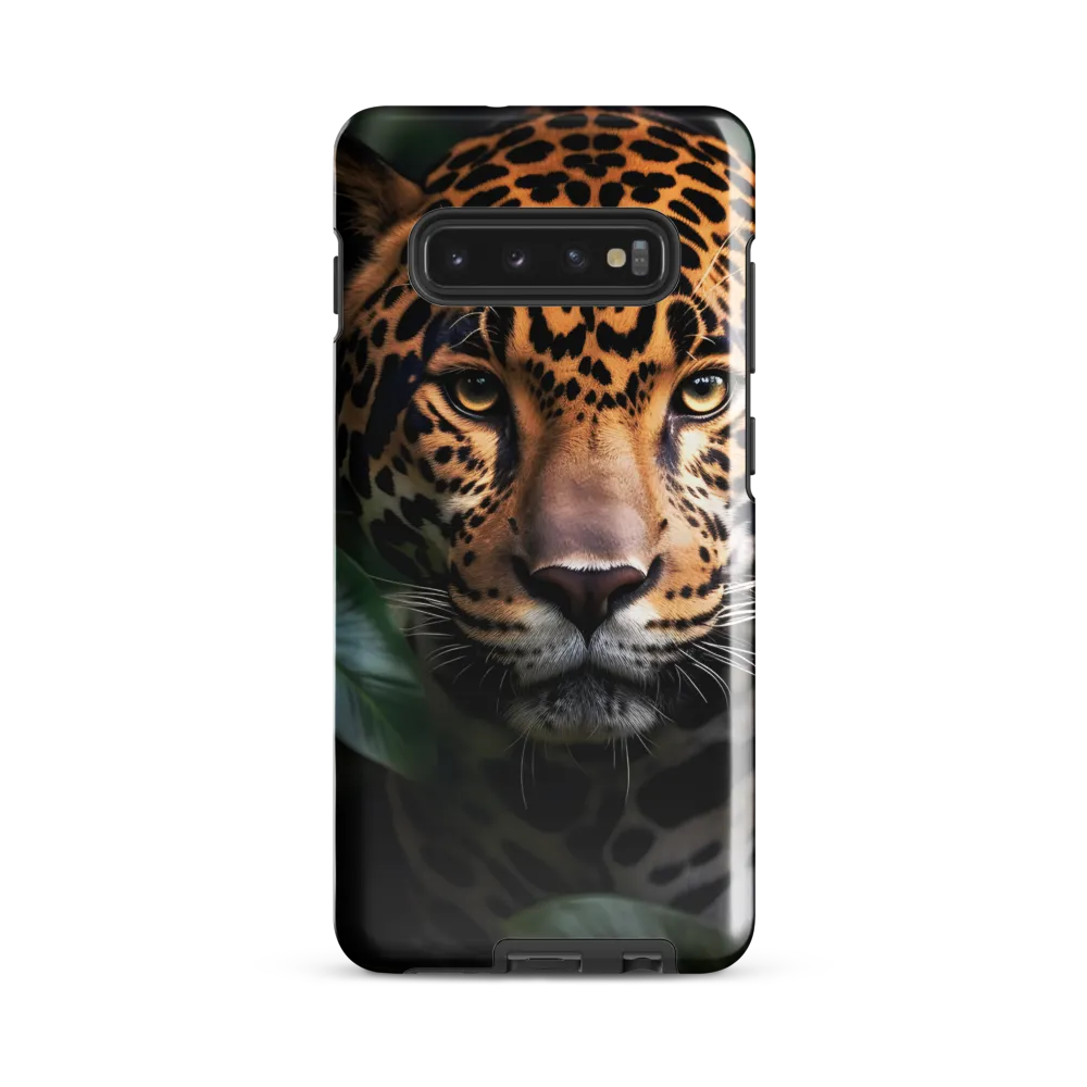 The Intensity of Nature: A Jaguar’s Gaze | Phone Case |  S10 Plus | Tough Case | Glossy