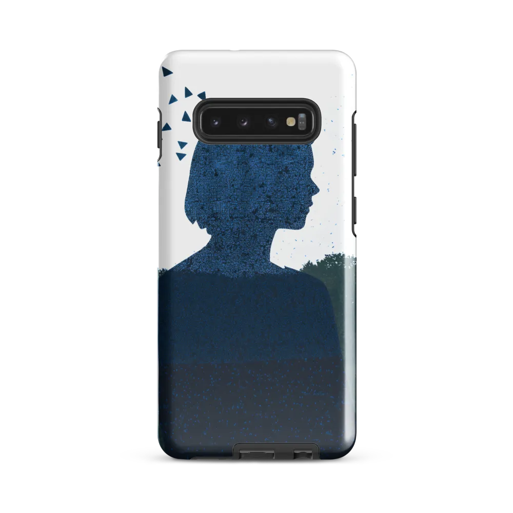 Blue Contemplation | Phone Case |  S10 Plus | Tough Case | Glossy