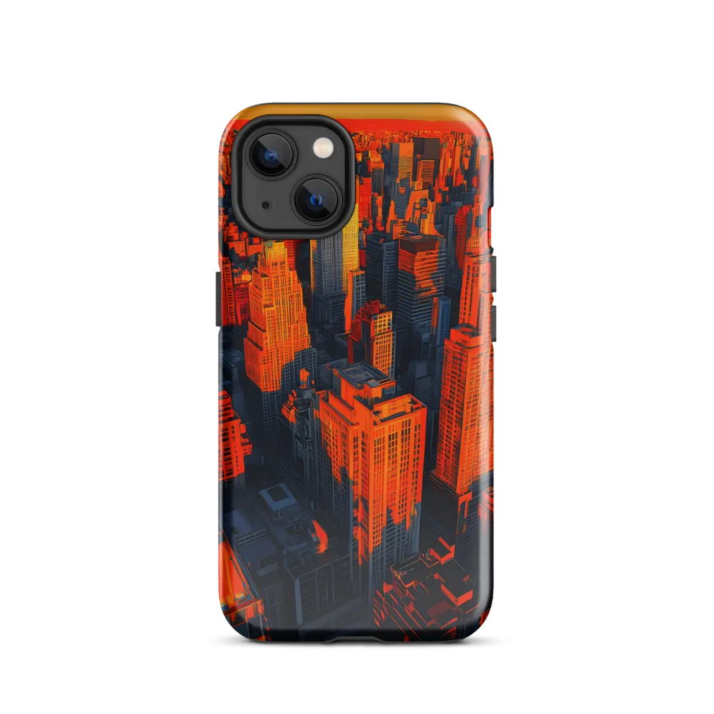 Urban Dawn: A Digital Ode to Skyscrapers | Phone Case |  13 | Tough Case | Glossy