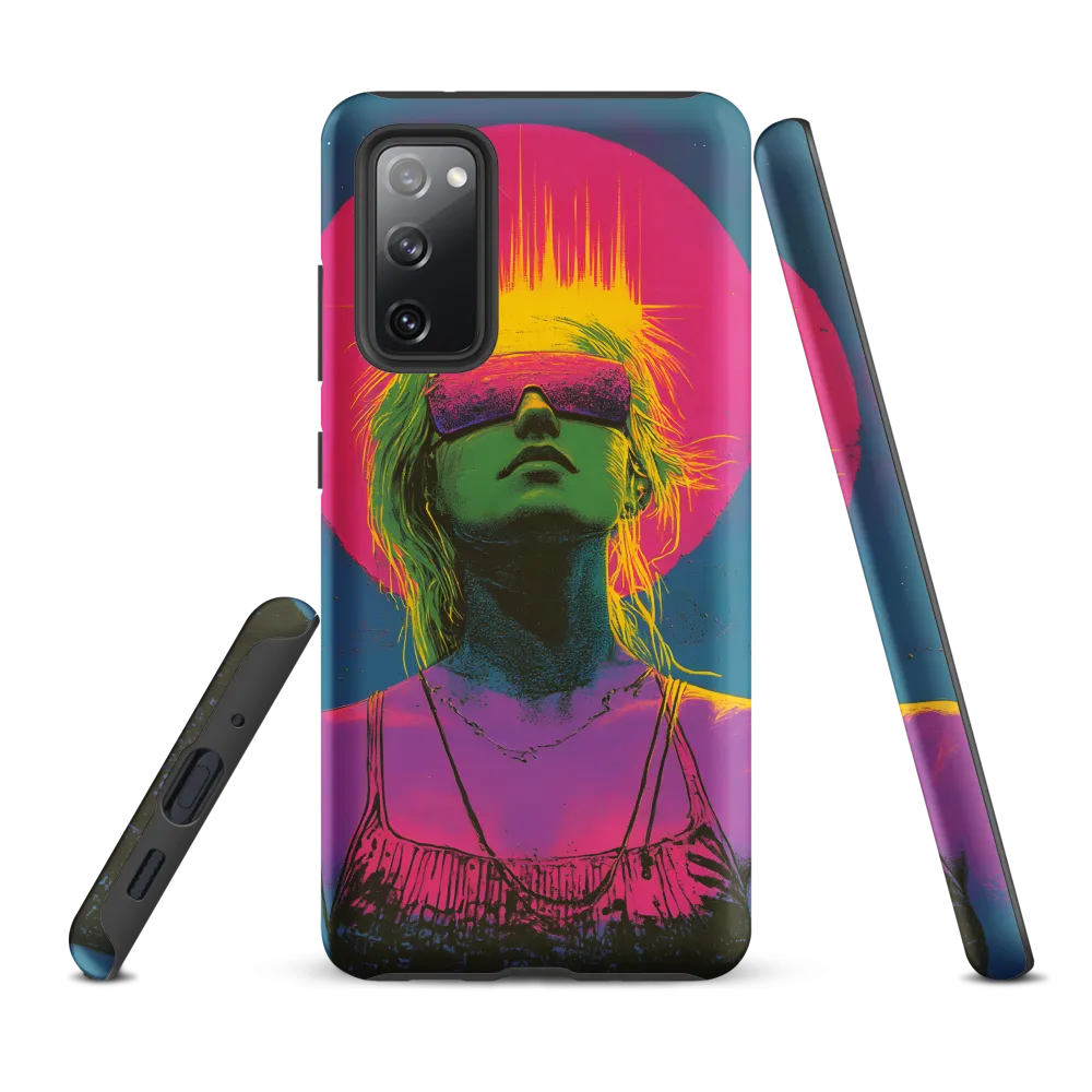 Neon Dreams: Portrait of a Modern Muse | Phone Case |  S20 FE | Tough Case | Matte