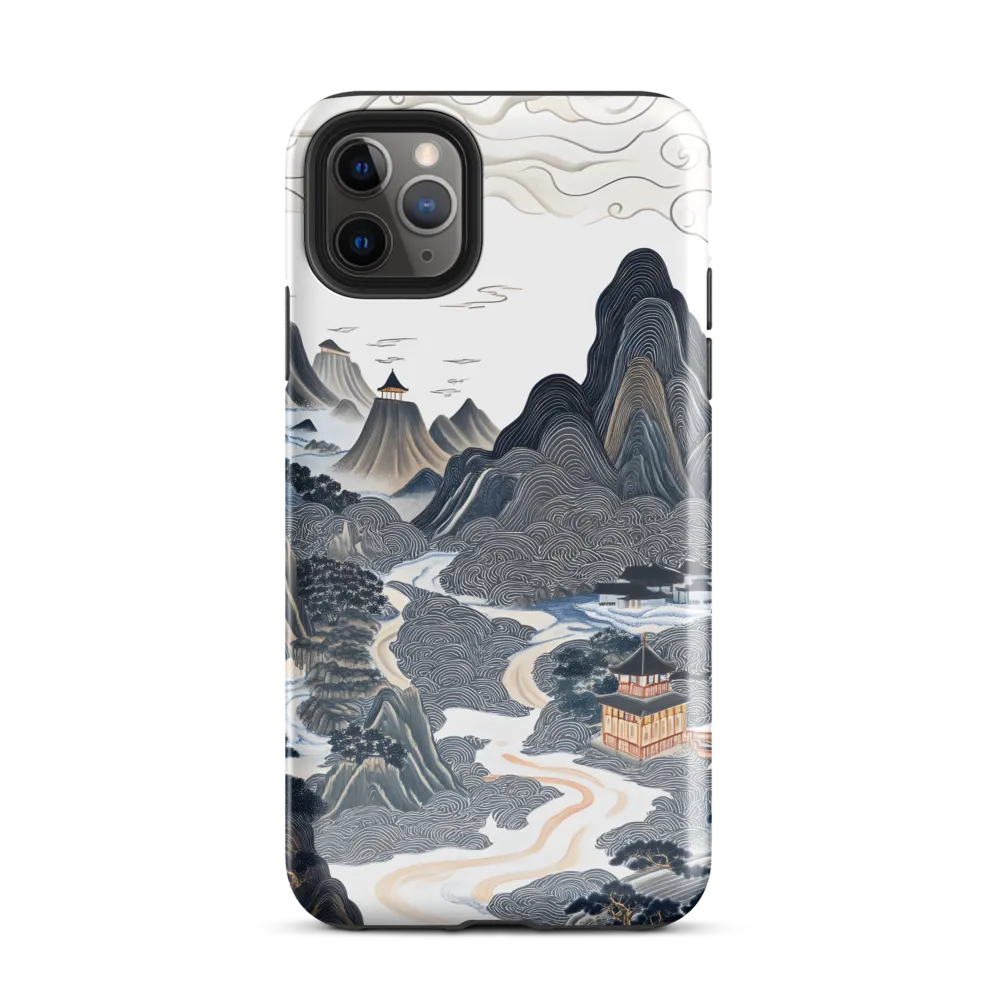 Harmony of Mountains and Temples | Phone Case |  11 Pro Max | Tough Case | Glossy