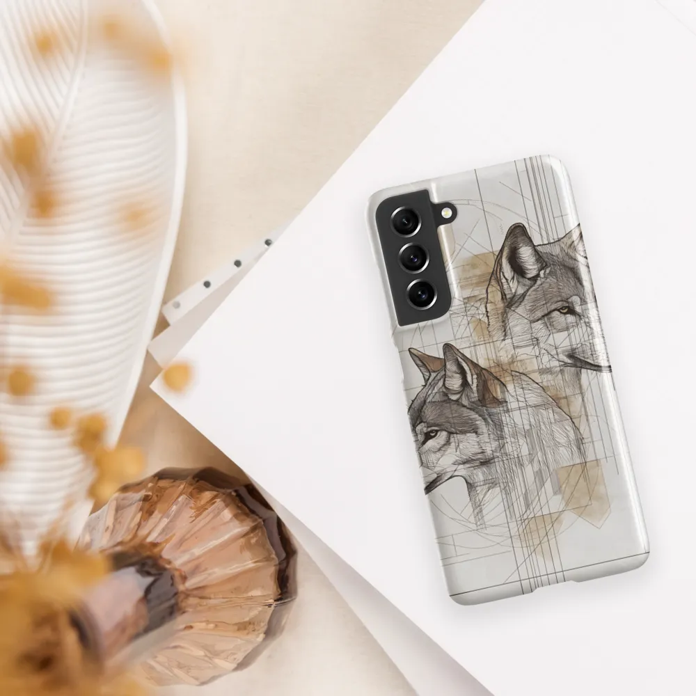 Geometric Harmony: The Essence of Wolves | Phone Case |  S21 FE | Snap Case | Glossy